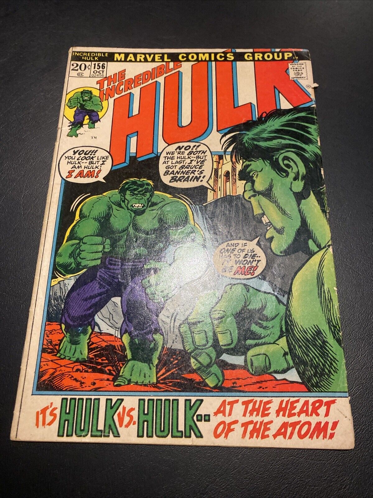 INCREDIBLE HULK #156 1972 Marvel Herbe Trimpe Cover Art
