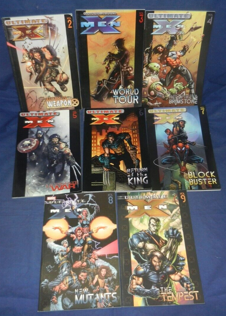 Ultimate X-Men Vol 2-9, Graphic Novels, Marvel, Most 1st Prints, VG, PB, Free SH
