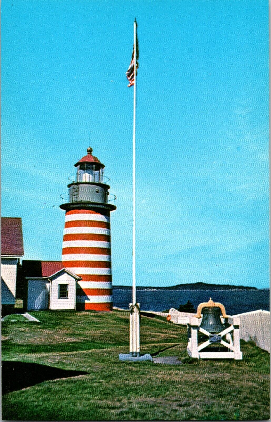 Postcard ME West Quoddy Head Light Bay of Fundy Maine