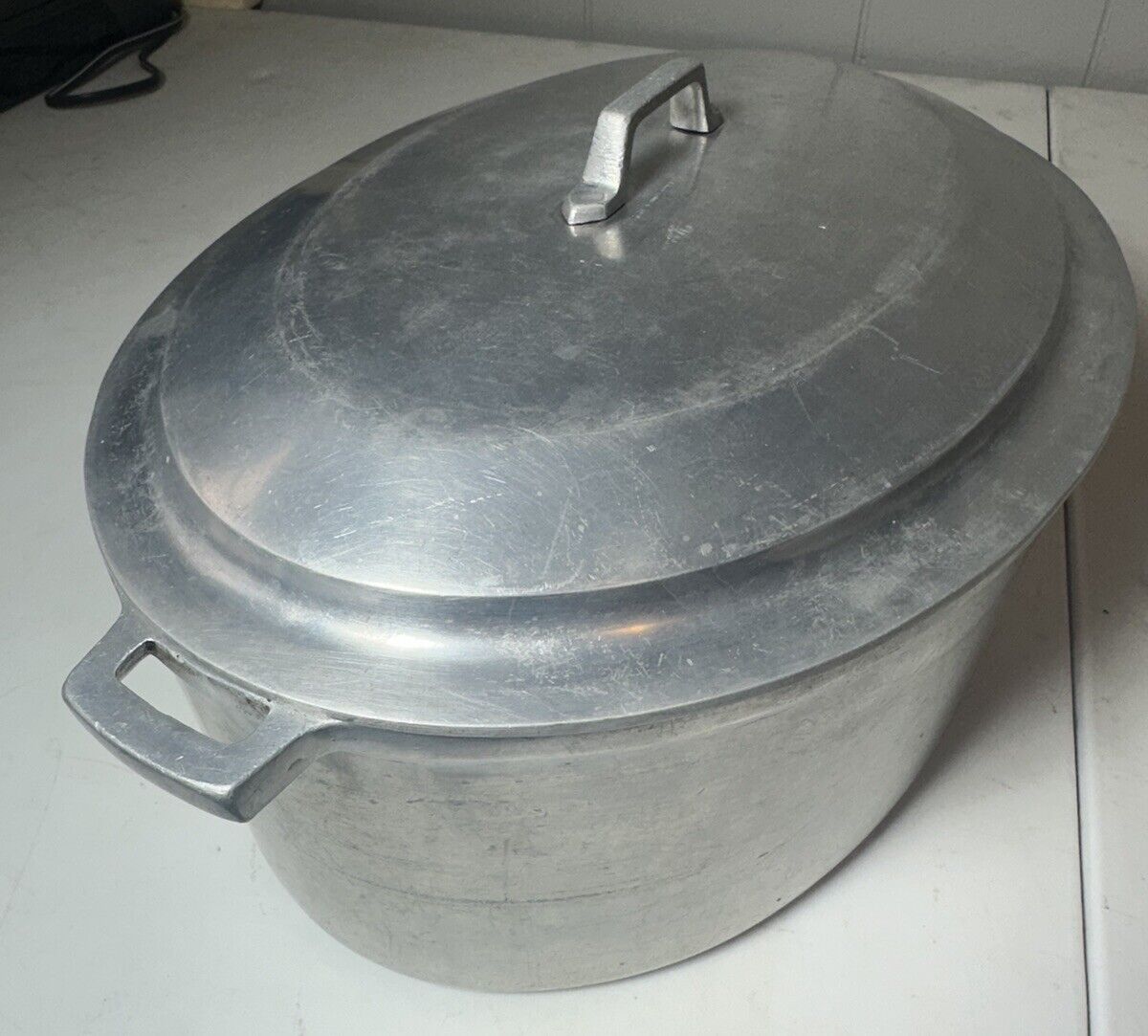 Vintage Miracle Maid Cookware 6 Quart Aluminum Heavy Roaster W Lid 