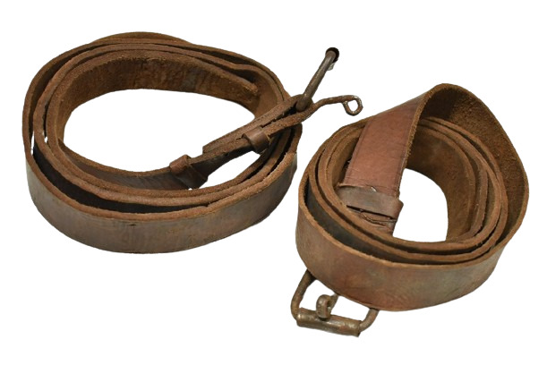 Former Japanese Army military military belt leather belt 2 item WW2 IJA T202404Y