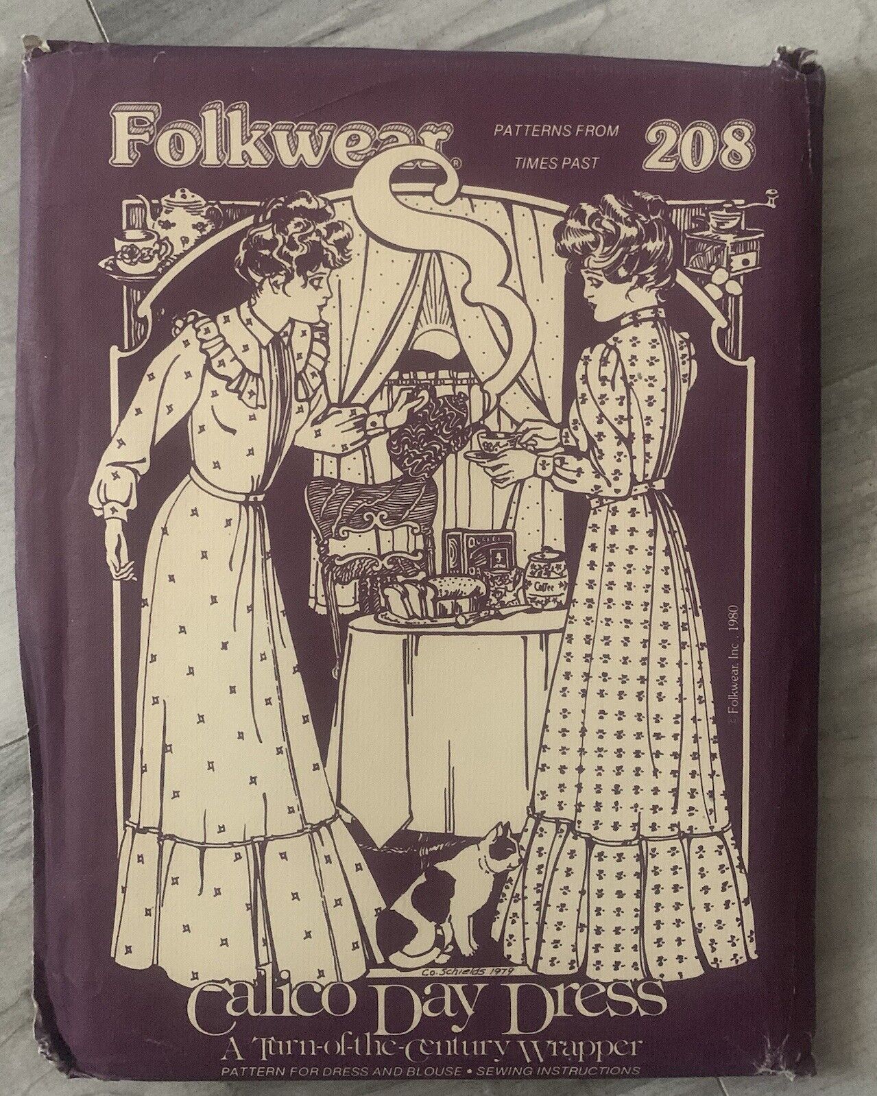 Vintage Folkwear #208 Calico Day Dress UNCUT sewing Pattern