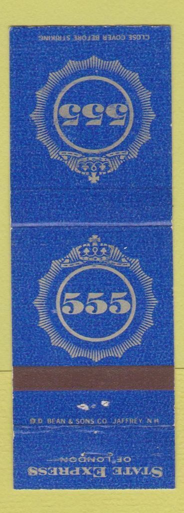Matchbook Cover - 555 State Express of London