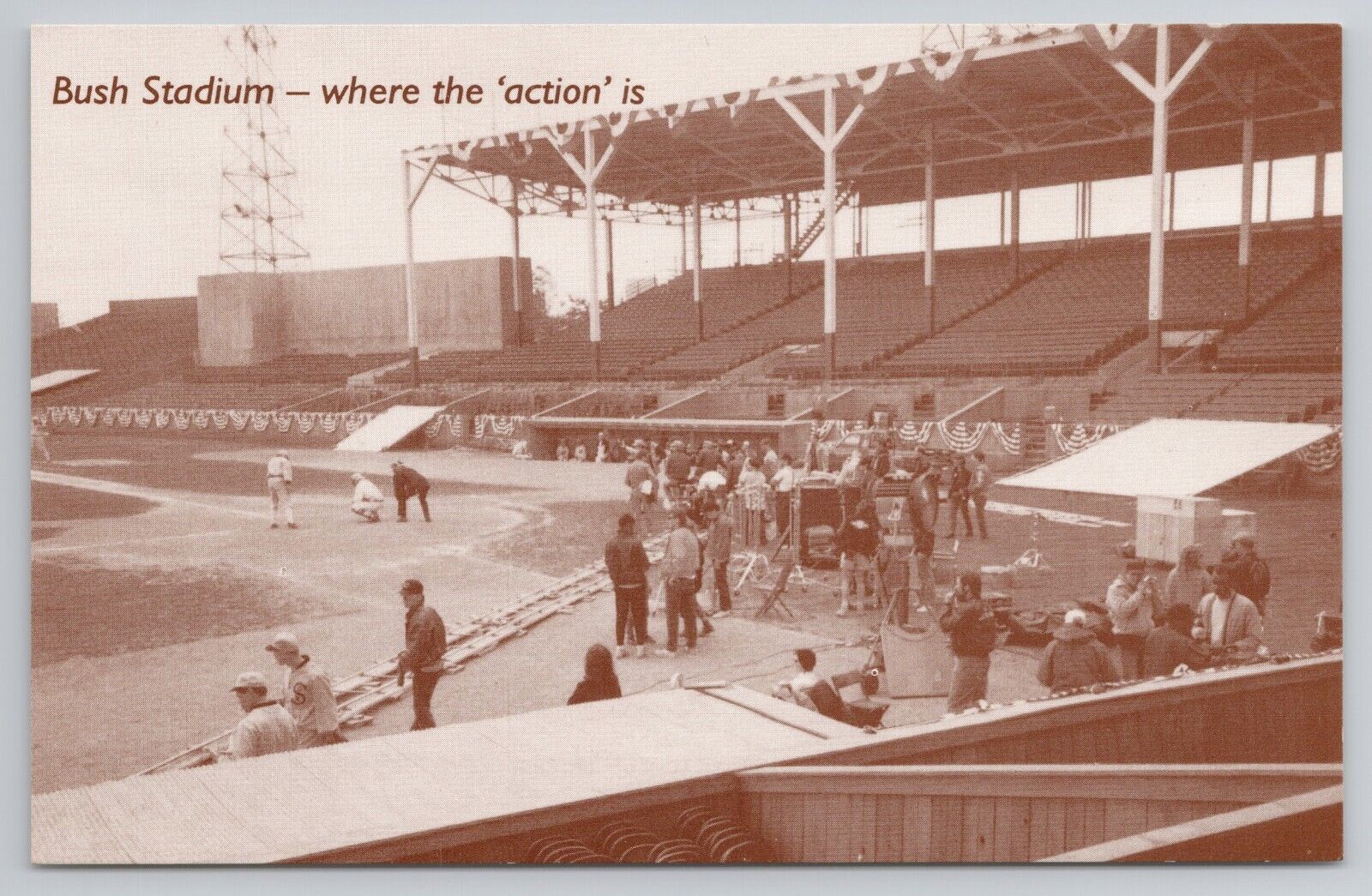 Owen J Bush Stadium Indianapolis Indians Postcard Baseball Movie Eight Men Out