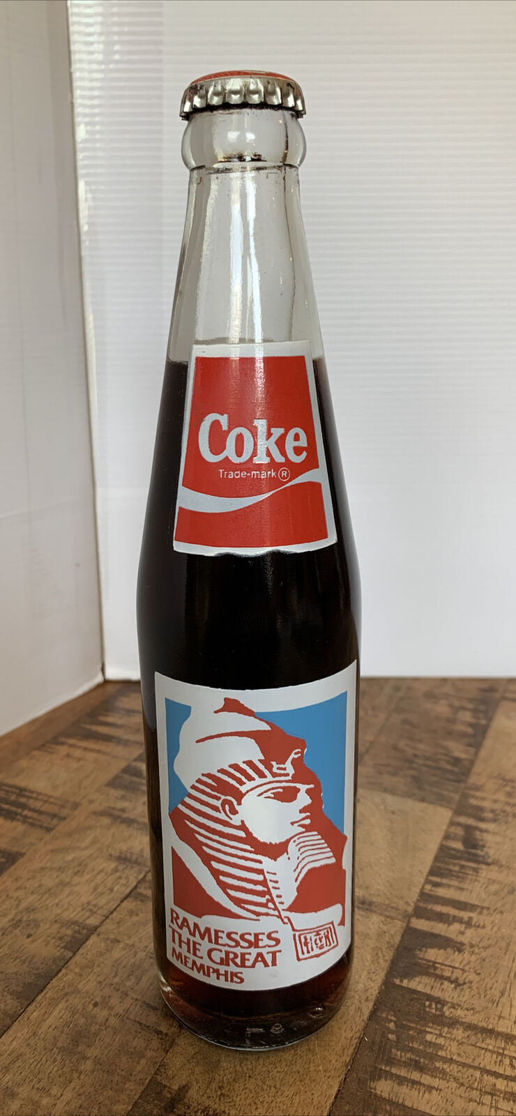1987 Commemorative Coca-Cola Bottle Memphis Ramesses The Great Exhibit