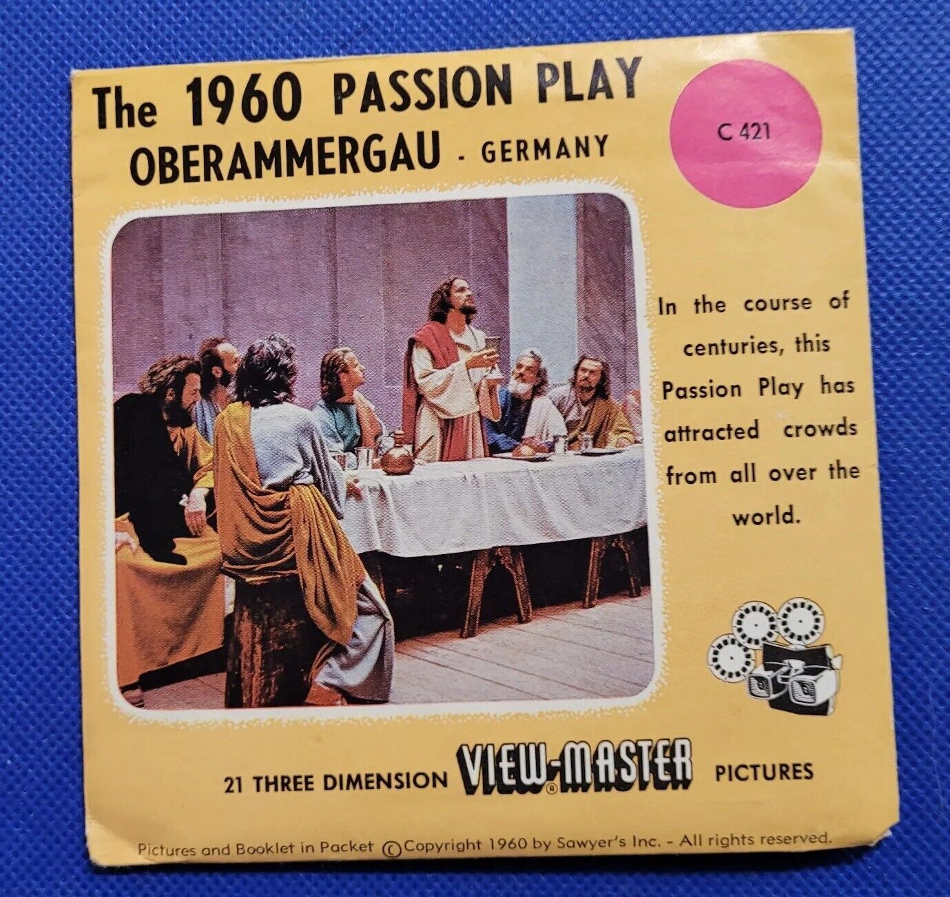 C421 The 1960 Passion Play Oberammergau Germany view-master 3 Reels Packet