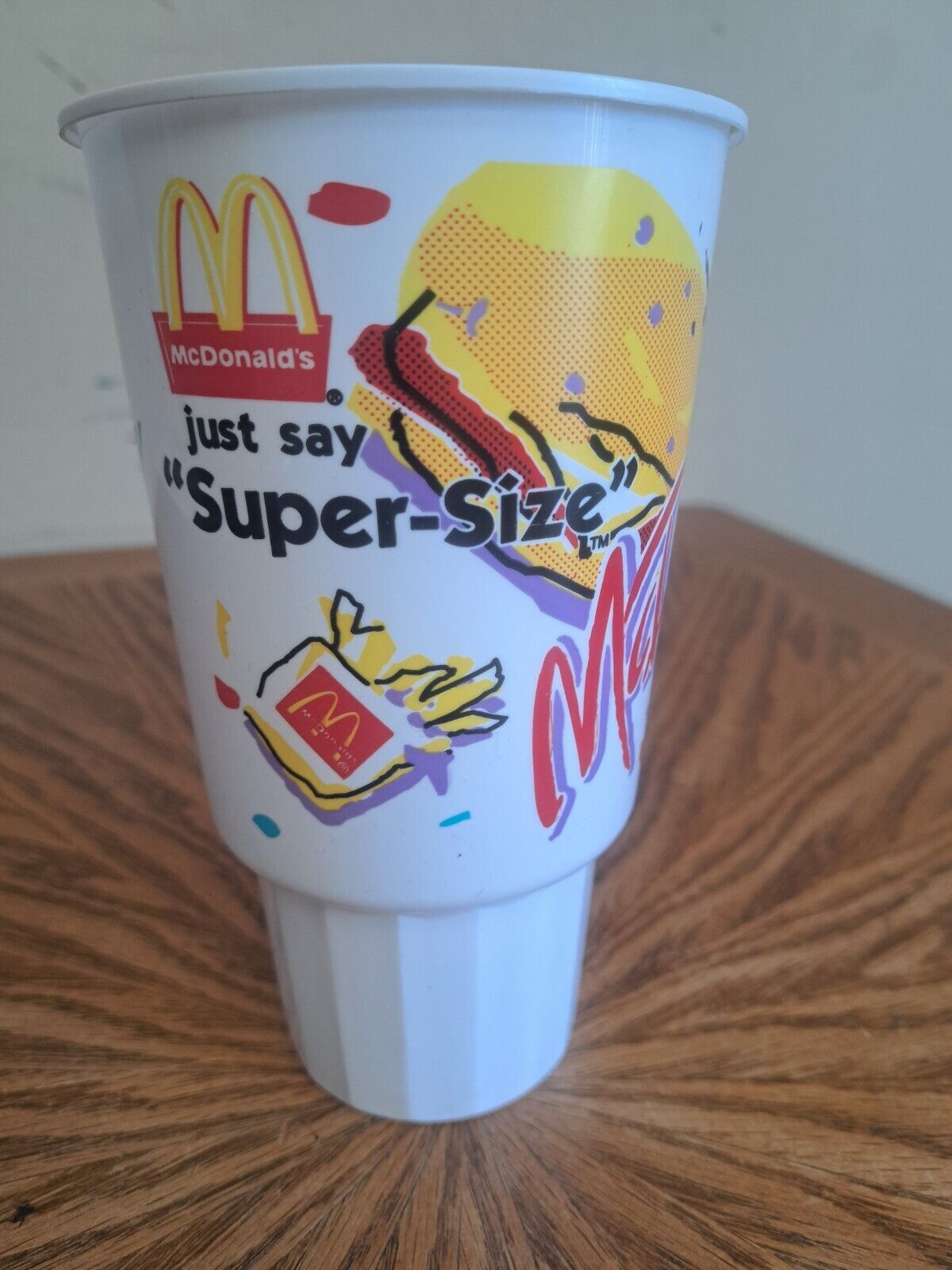 Vintage 1990\'s Super Size It Mcdonald’s Collectible Cup GREAT CONDITION