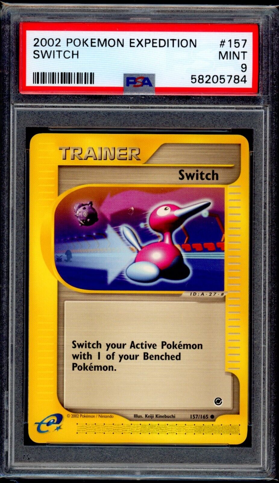 PSA 9 Switch 2002 Pokemon Card 157/165 Expedition