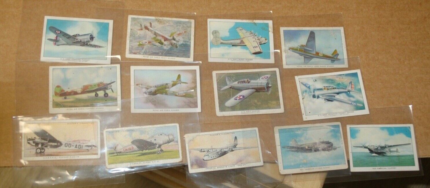 1940\'s Wings Cigarettes Airplane 10 diff Cards + 3 Imperial Tobacco Cards