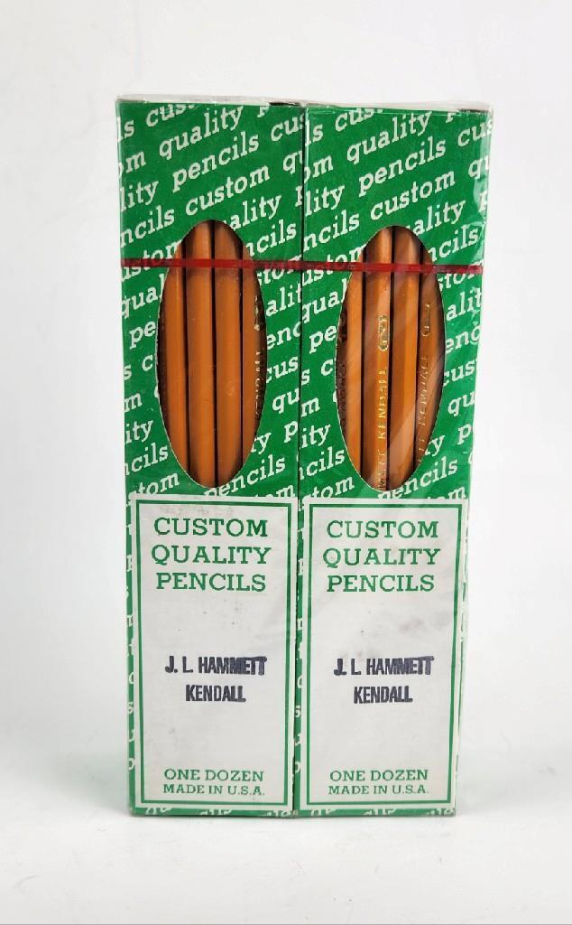 6 Dozen Vintage J. L Hammet Kendall Custom Quality 1/2 Gross Degree #2 Pencils