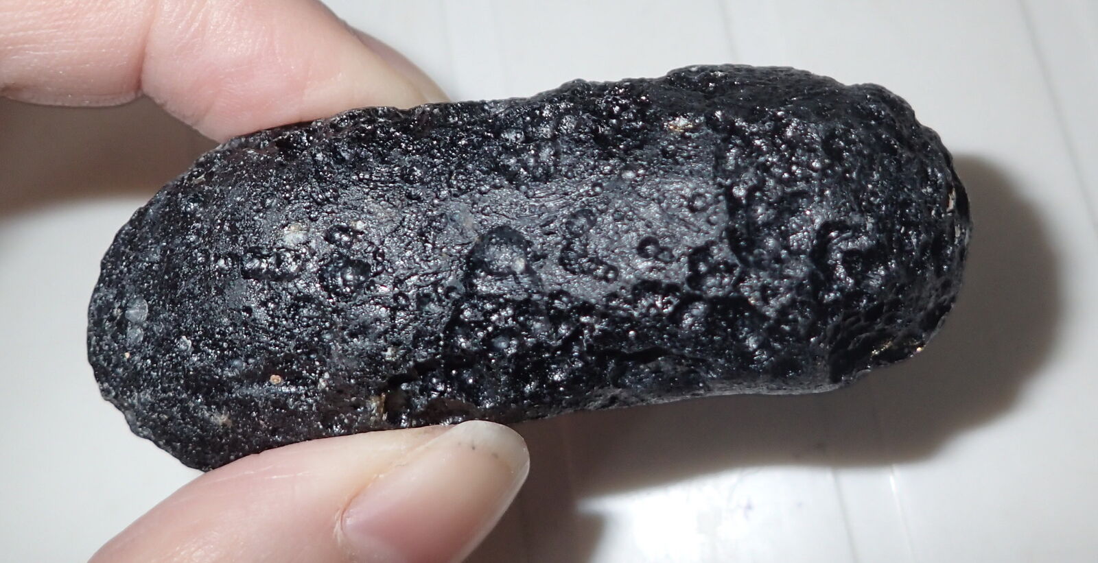 Large Black Indochinite Tektite Stone from China 56.2 gram 65x27x22 mm