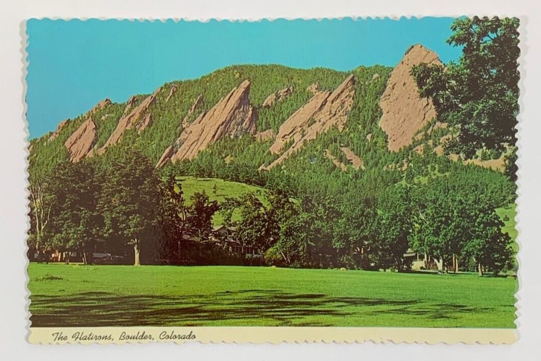 A Summertime View of The Flatirons from Chautauqua Park in Boulder CO Postcard