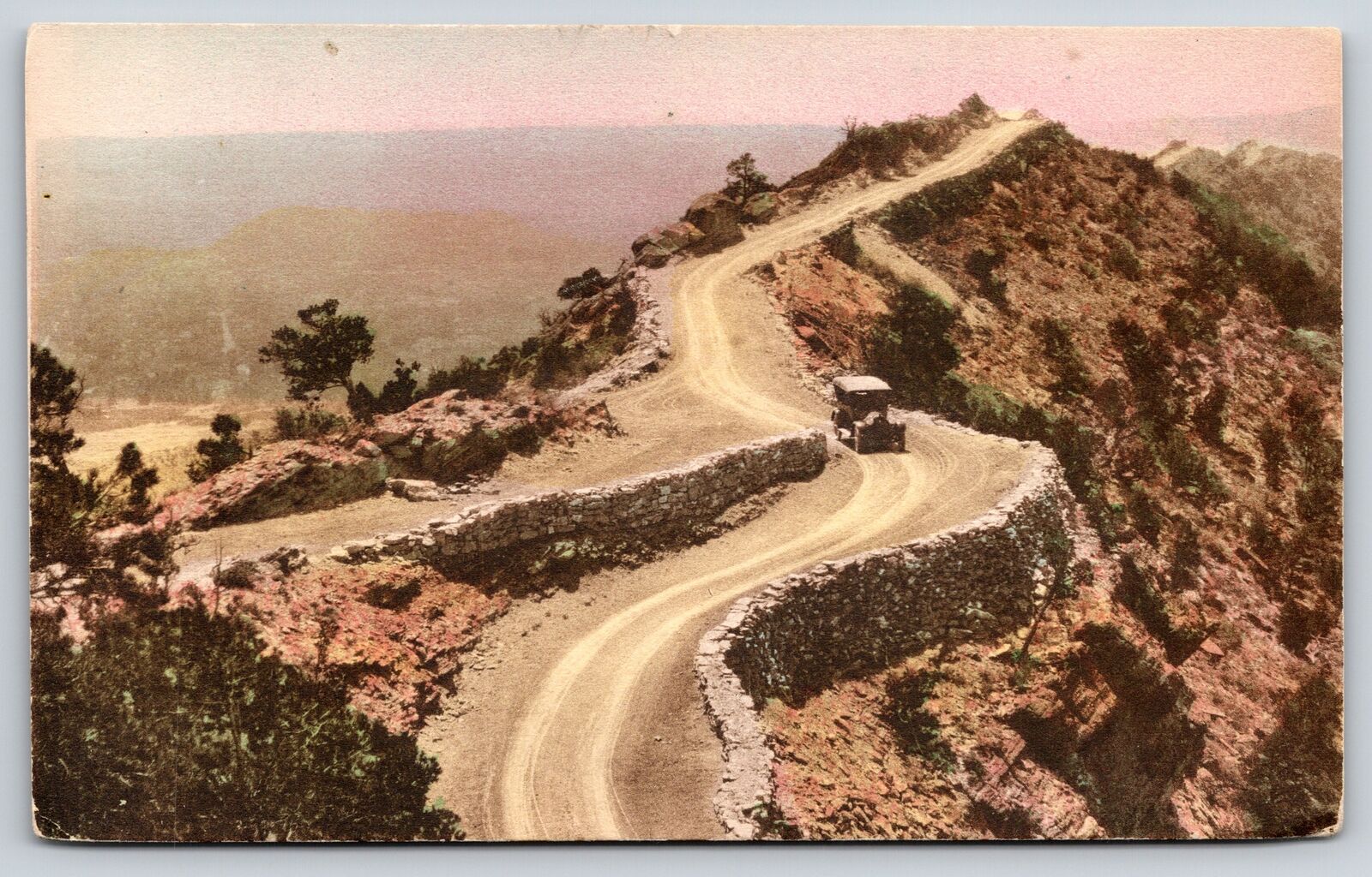 Canon City Colorado~View On Sky Line Drive Razorback Ridge~Vintage Postcard