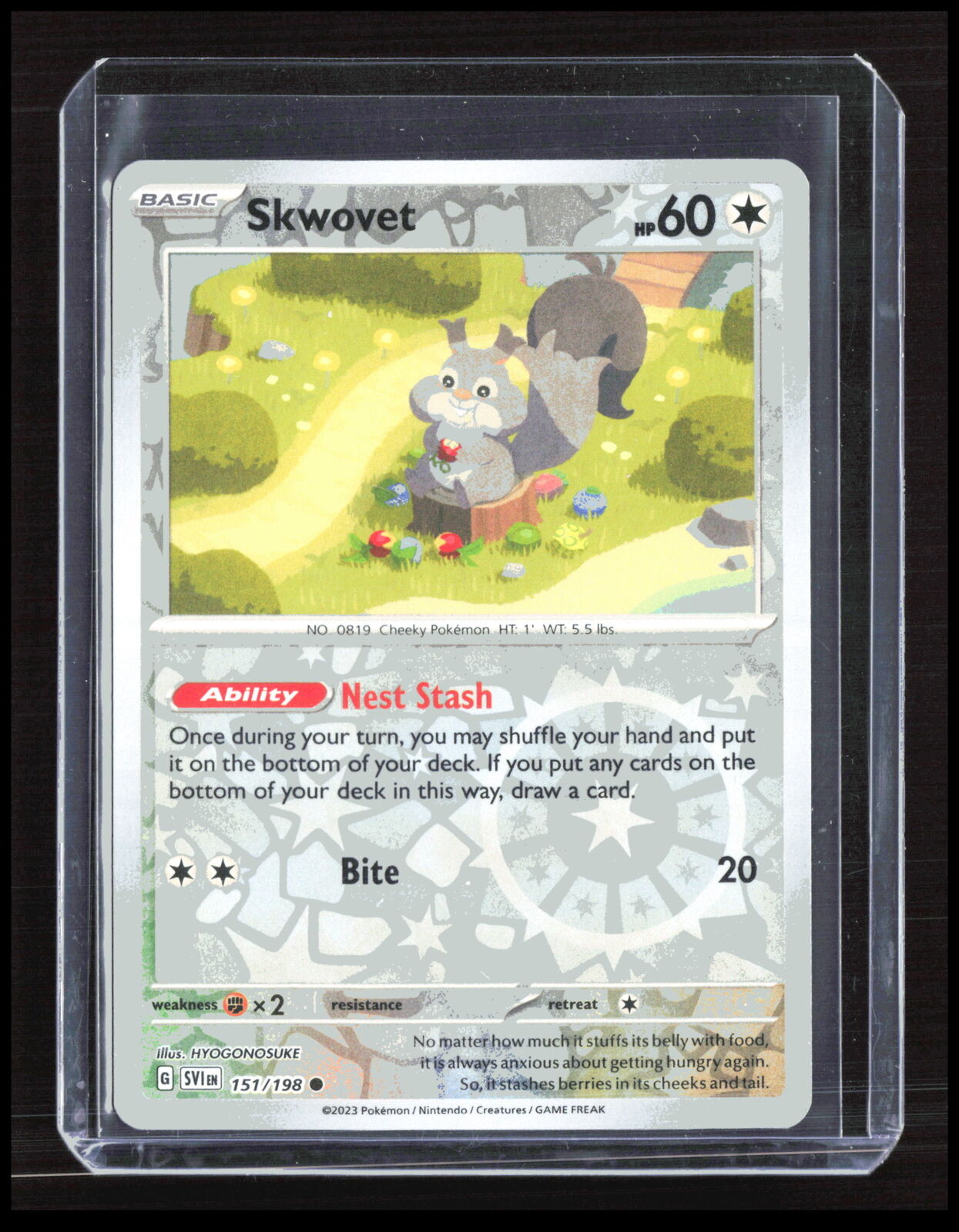 Skwovet 151/198 Reverse Holo Scarlet Violet Base Pokemon tcg Card CB-2-1-D-21