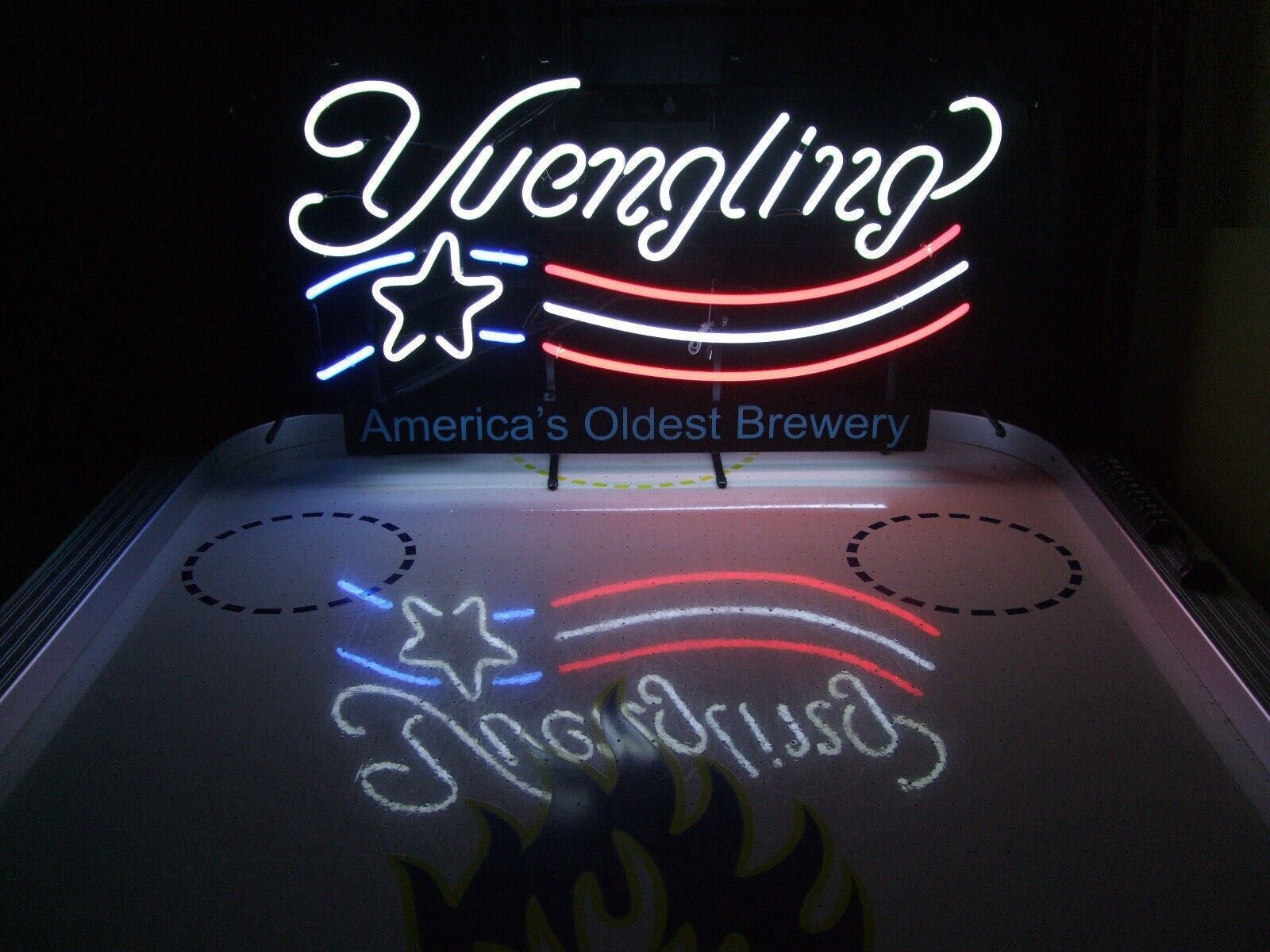 New Yuengling Lager US Flag America's Oldest Brewery Bar Bee Neon Sign Light 17