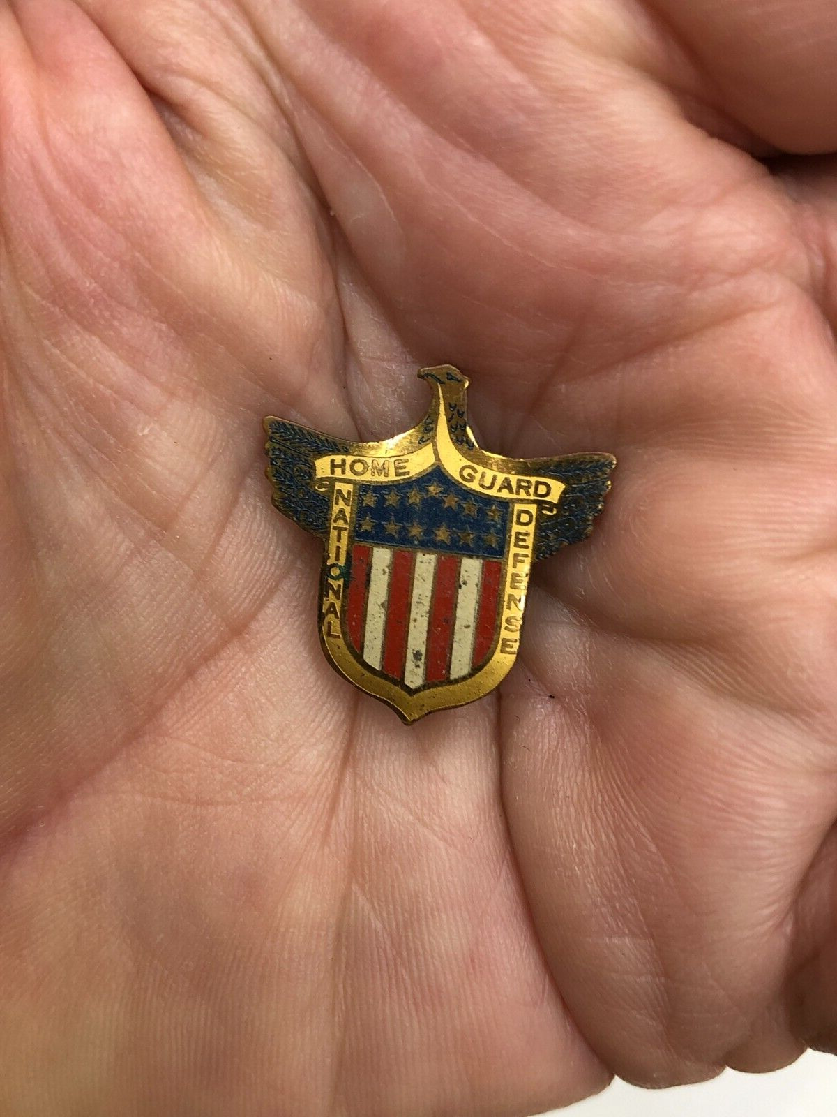 National Defense Home Guard Pin Vintage