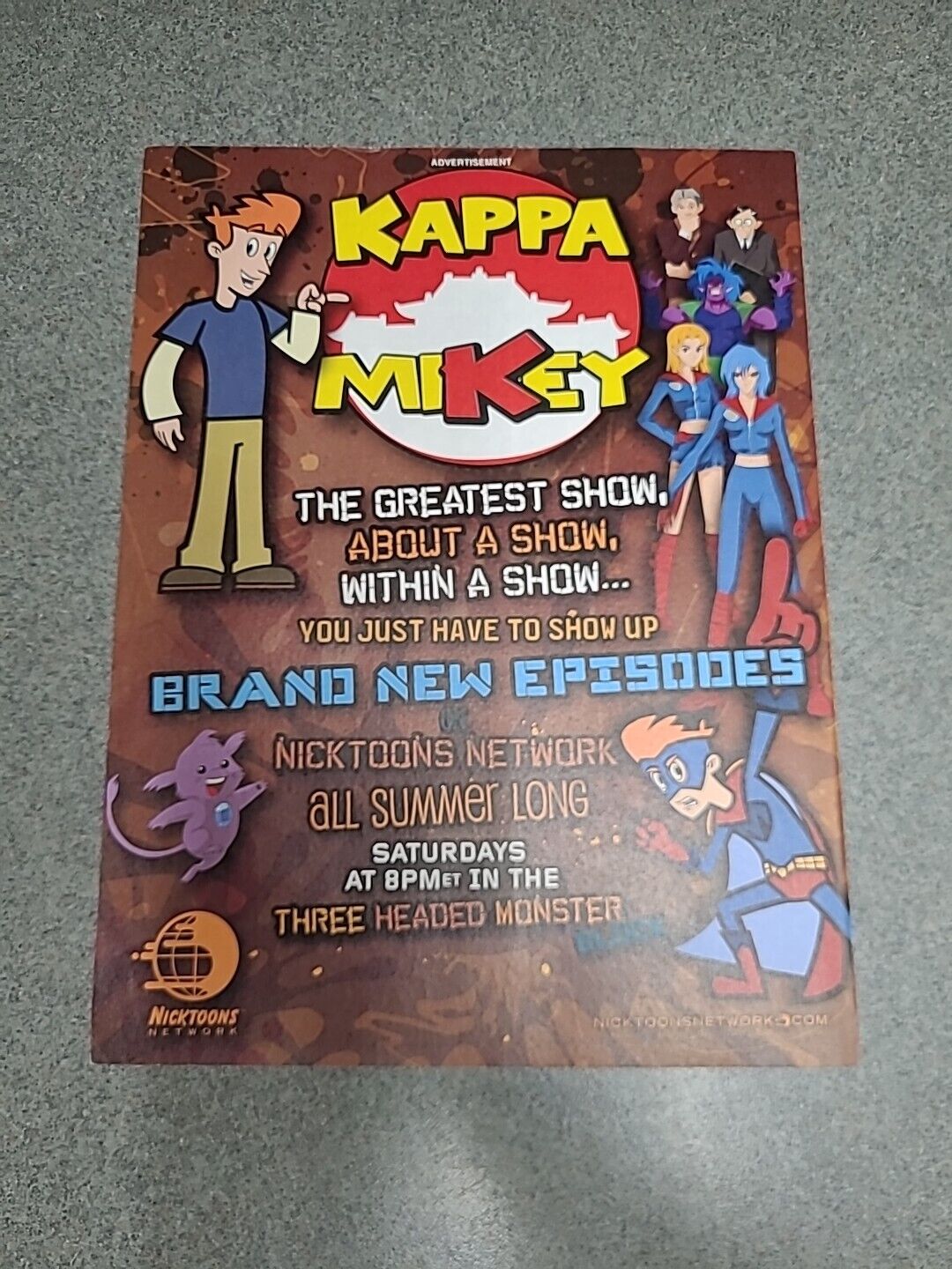 Kappa Mikey Nickelodeon Nicktoons Print Ad 2007 8x11 Wall Art 