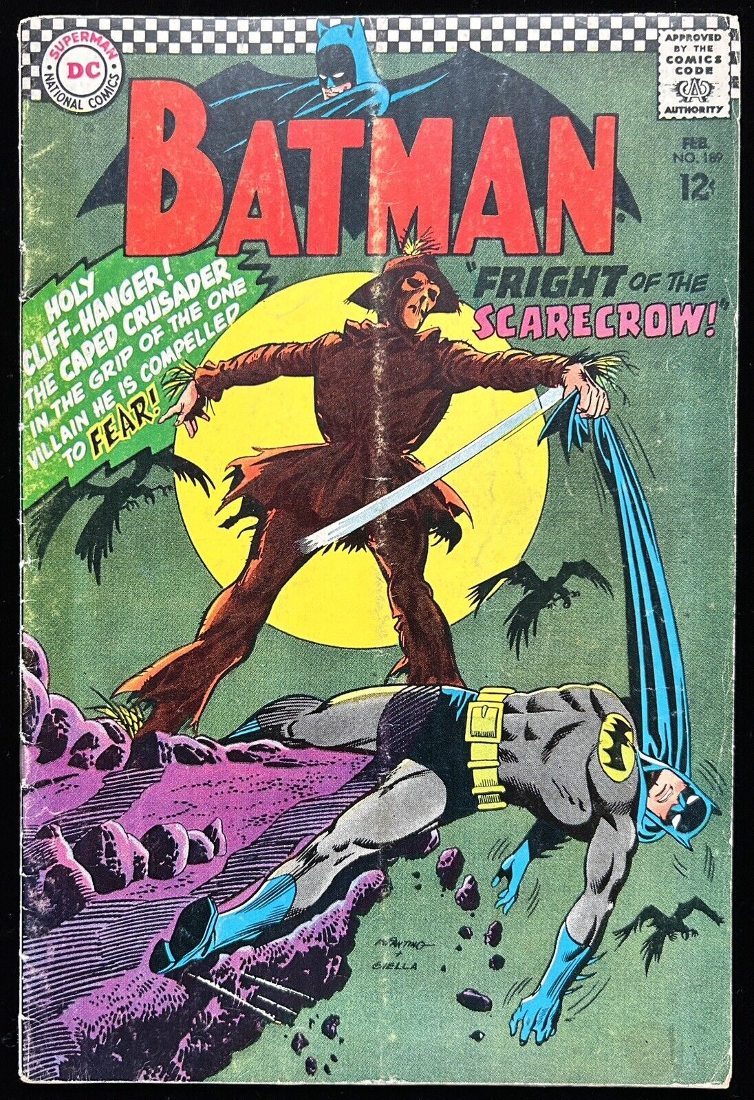 Batman #189 (1967) 1st App Silver Age Scarecrow Good (2.0) Condition
