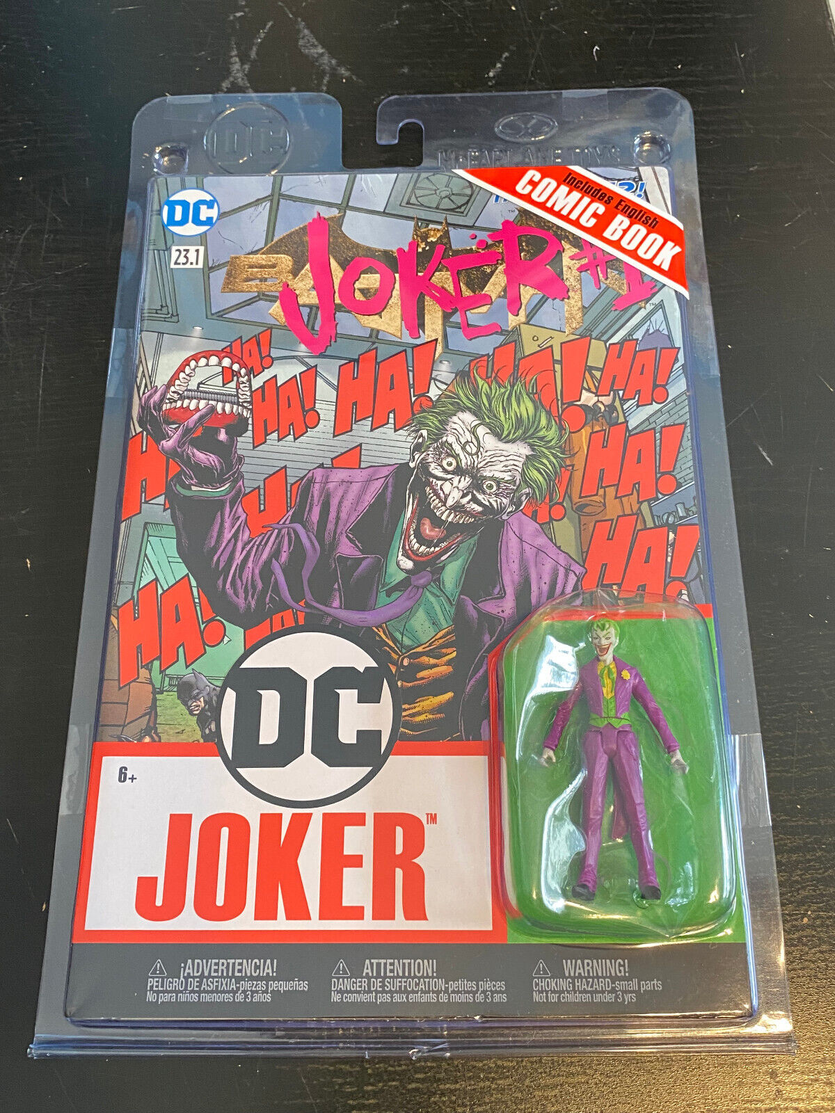 DC Universe 23.1 McFarlane Toys JOKER Comic Book With Figure Brand New & Sealed