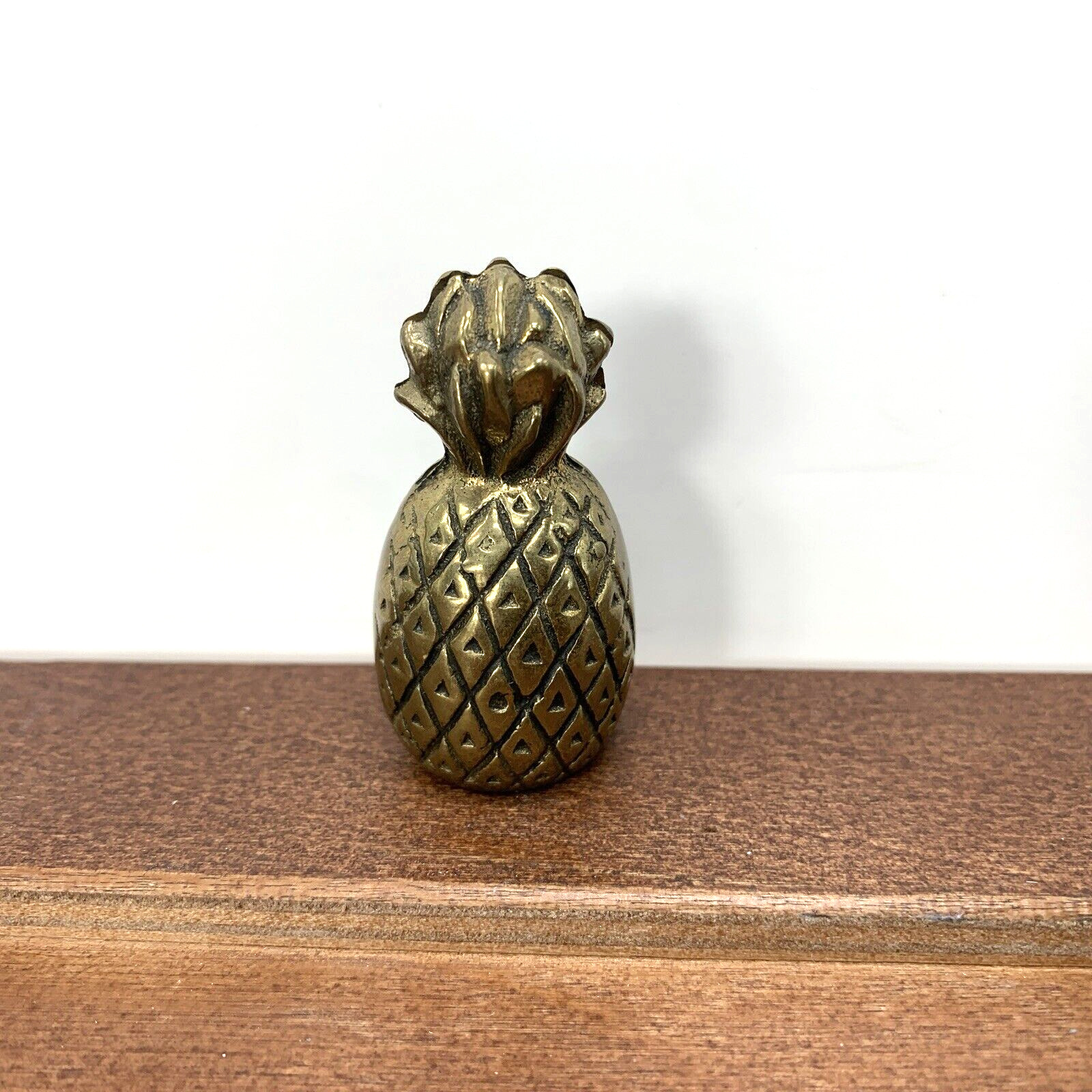 Vintage Miniature Solid Brass Gold Tone Pineapple 2\