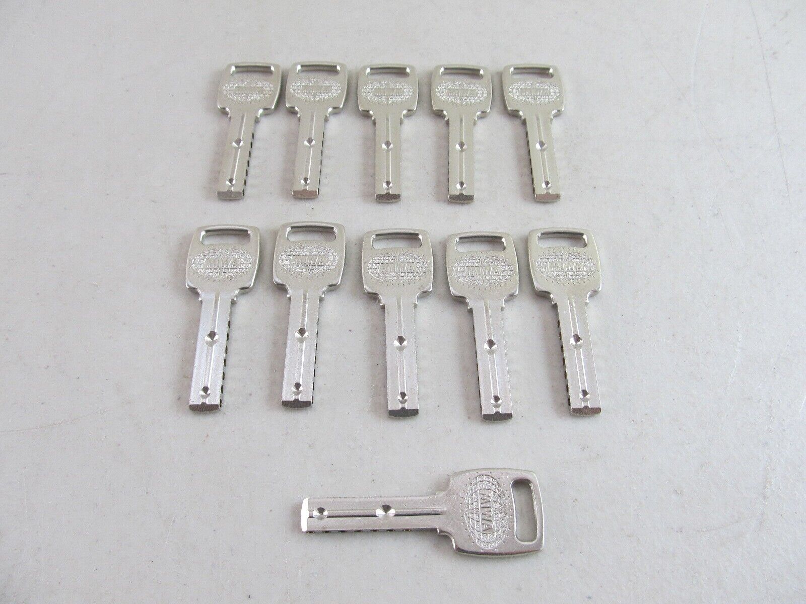 QTY=11 MIWA (Anker) Blank Key Spare High Security 2 Dimple (No Magnets)