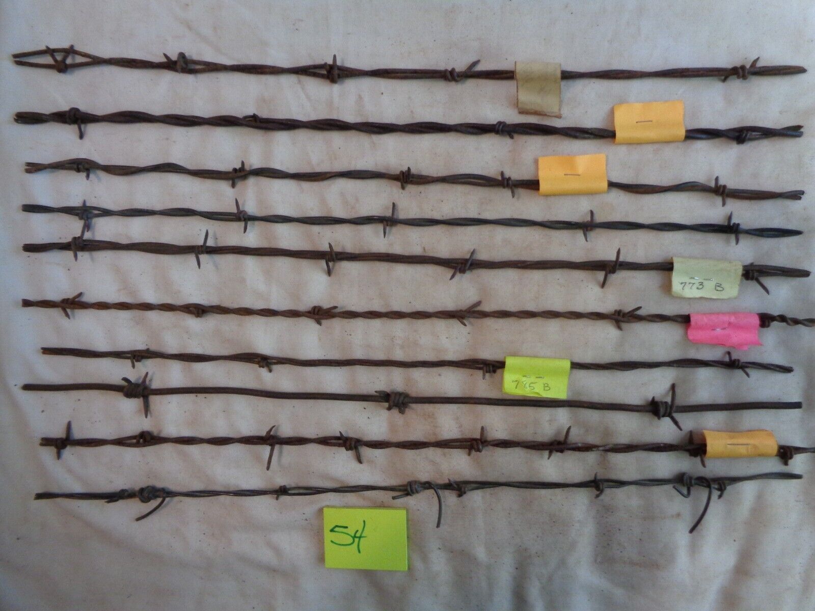 Antique Barbed Wire, 10 DIFFERENT PIECES, Excellent starter bundle , Bdl #54