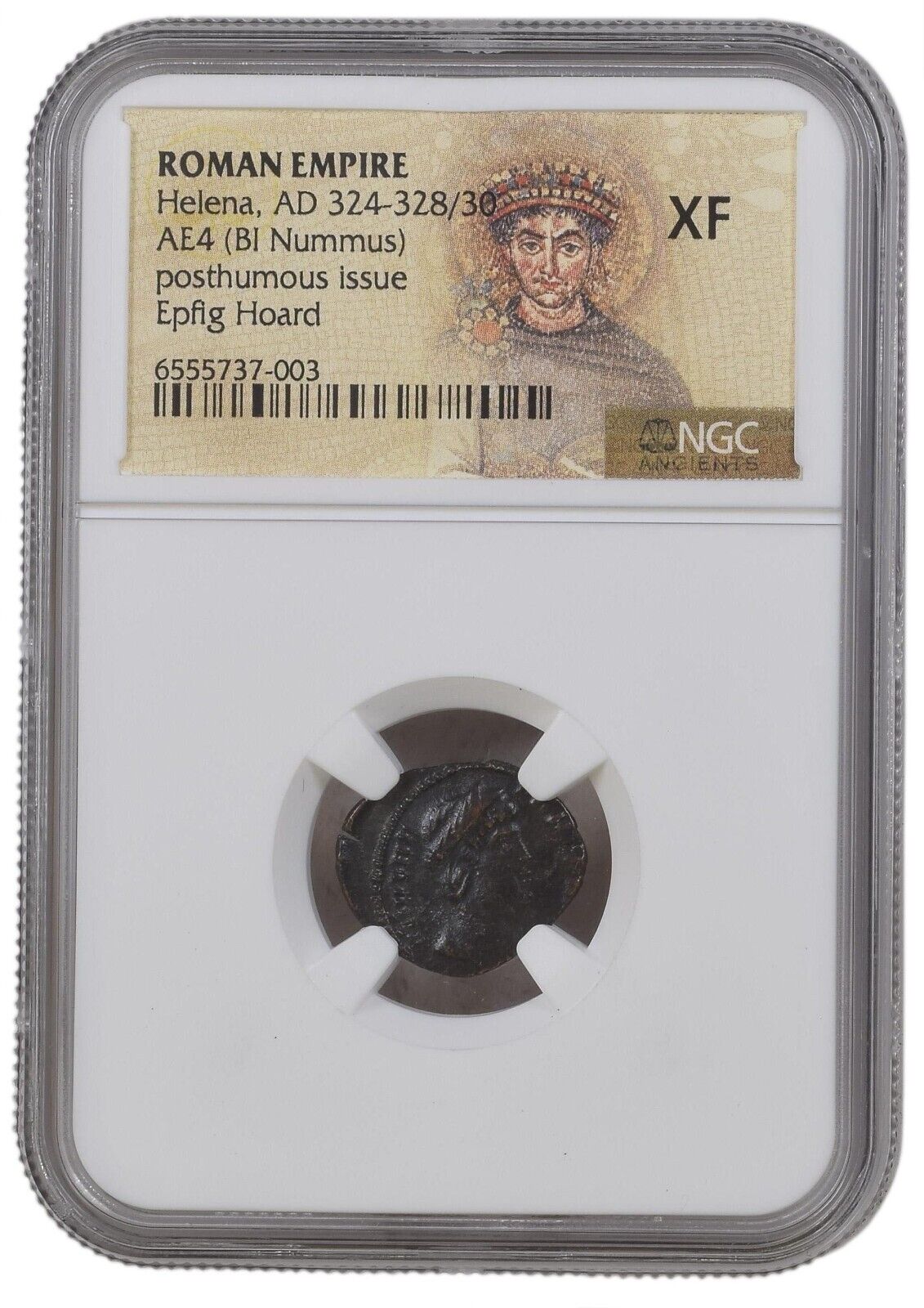 NGC XF Roman AE3 of Helena AD324-337 Mother of Constantine the Great EPFIG HOARD