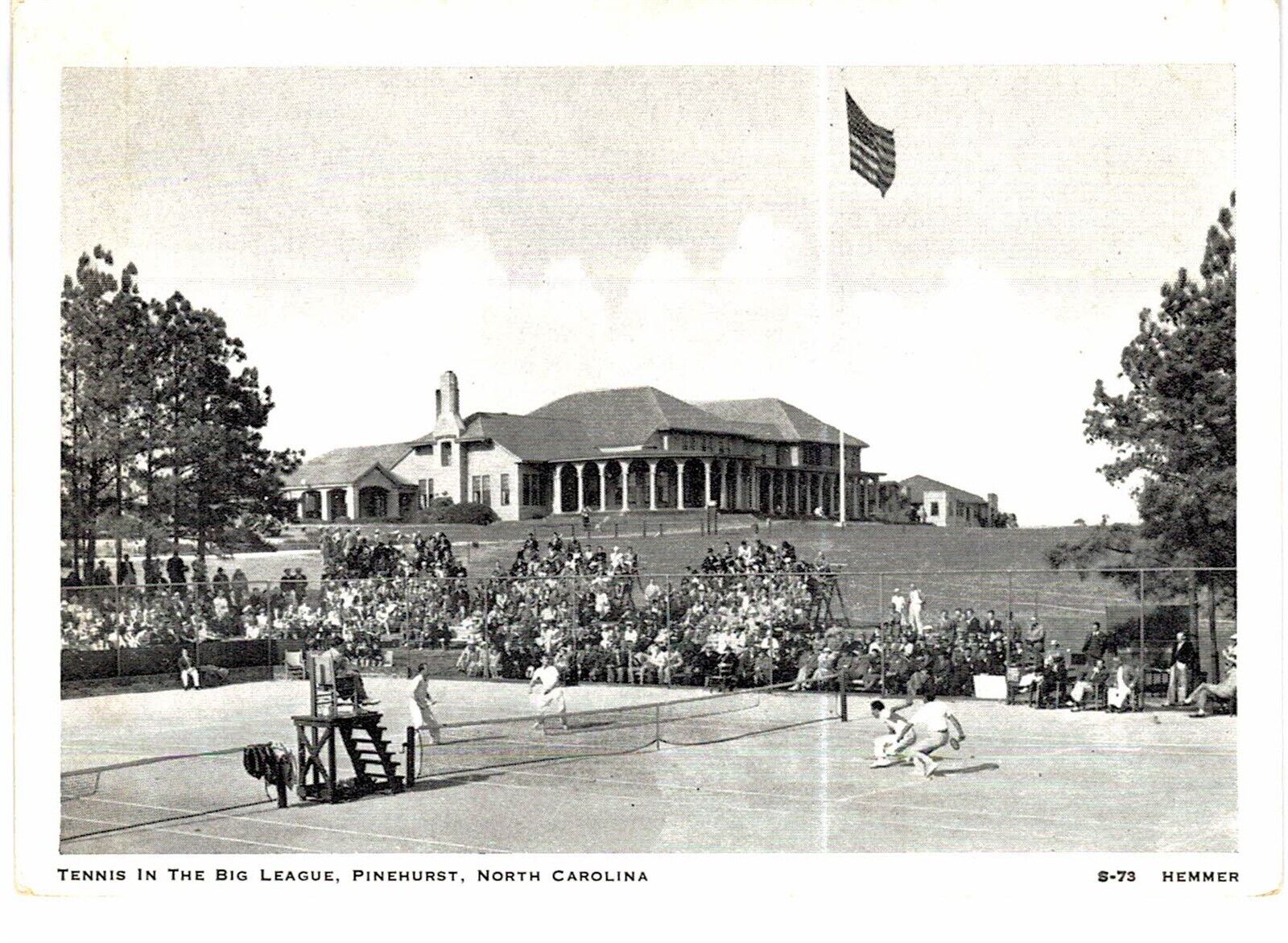Pinehurst Tennis In The Big League 1930 Unused NC