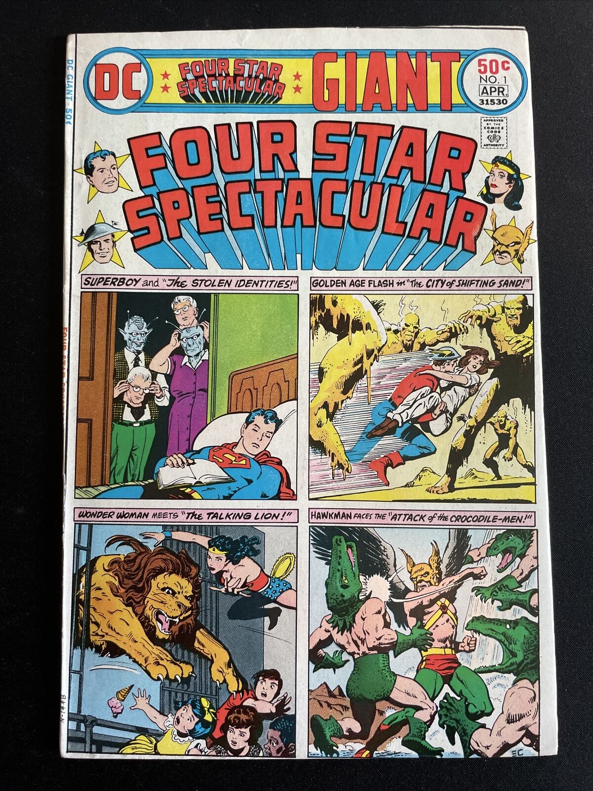 DC Giant Four Star Spectacular 1 1976 DC Comics 1st Print Bronze Mid Grade Copy