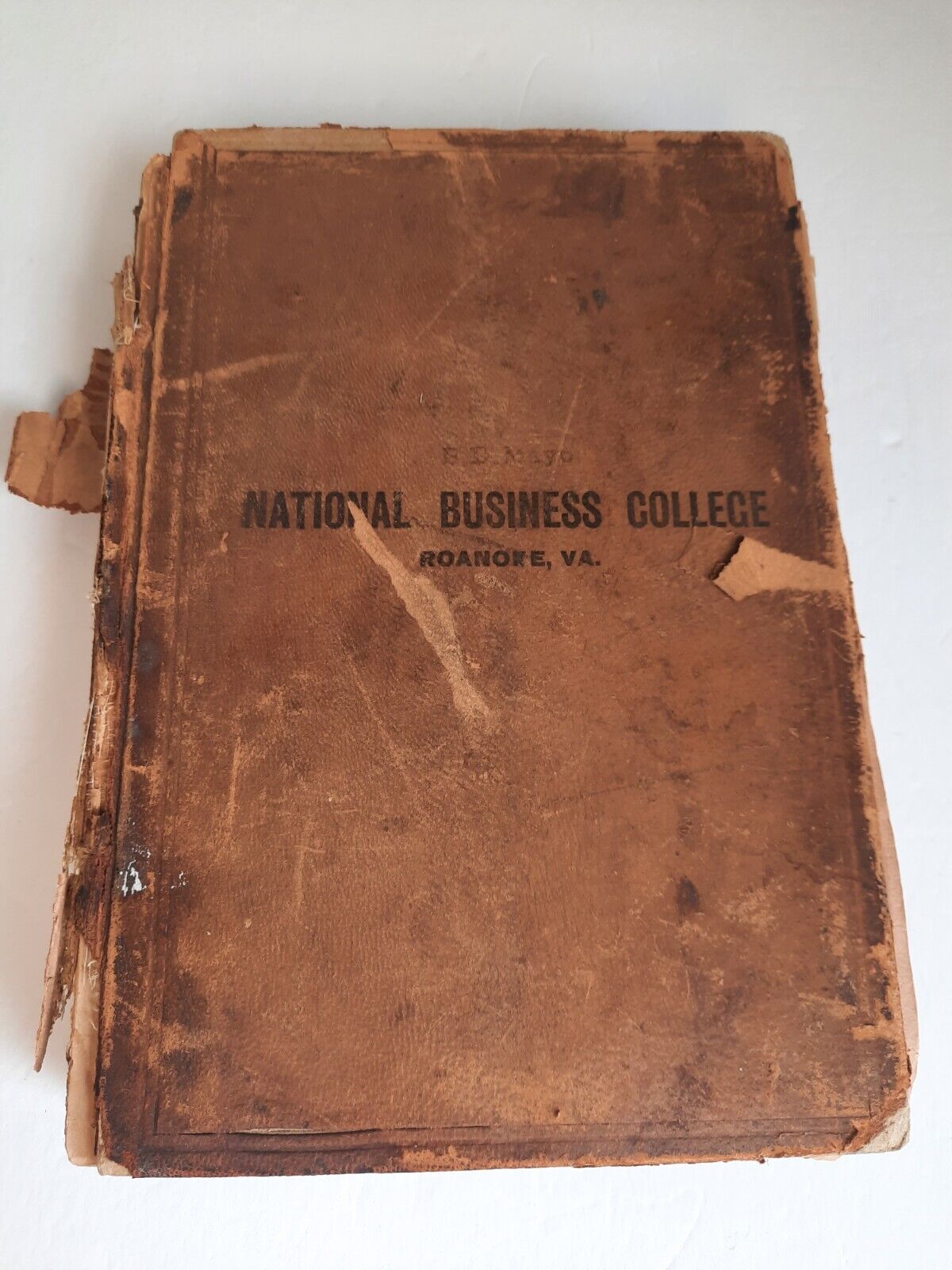 Antique 1894 National Business College Of Roanoke Virginia Text Book D.L....