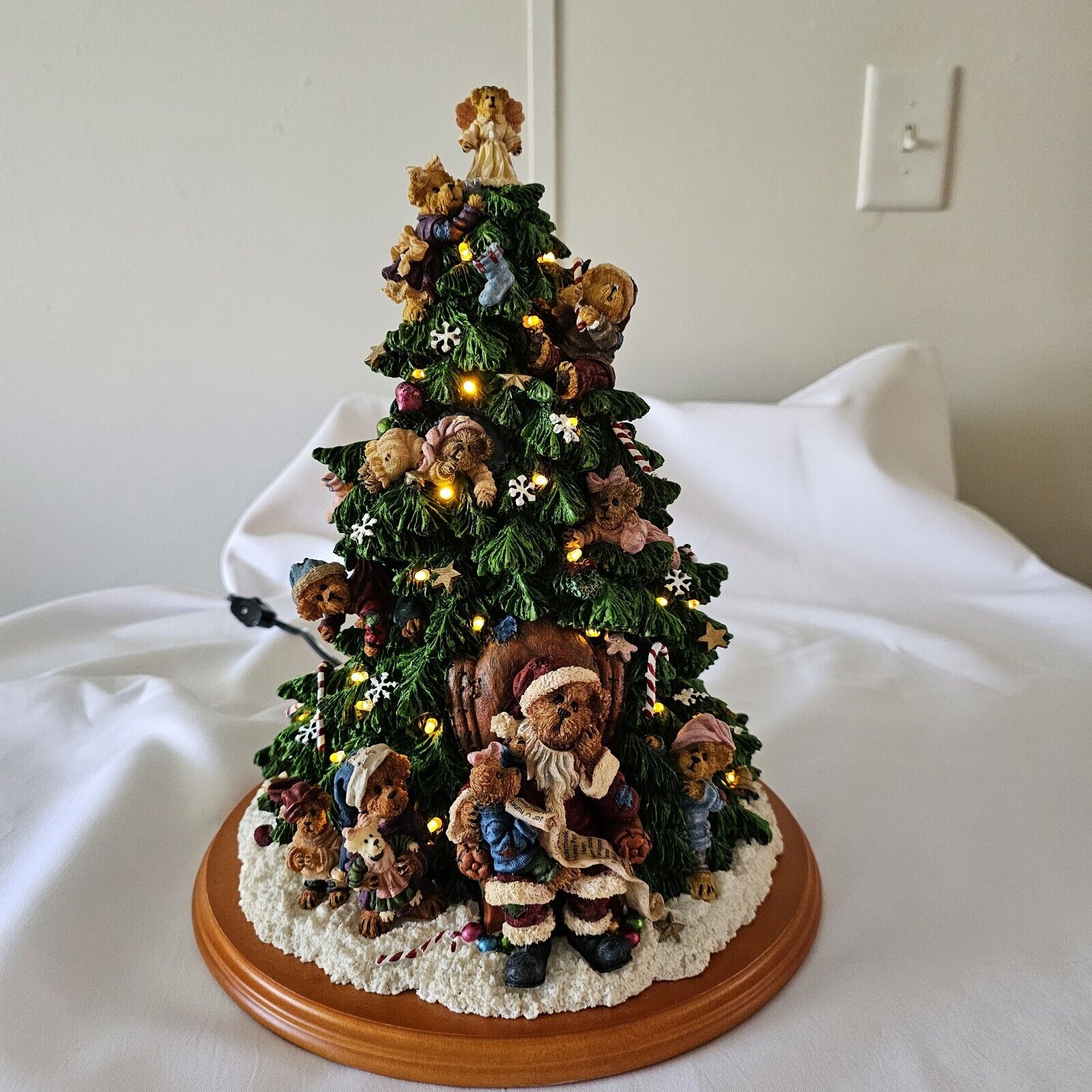 Danbury Mint The Boyd\'s Bears Large Light Up Christmas Tree Decor Sculpture