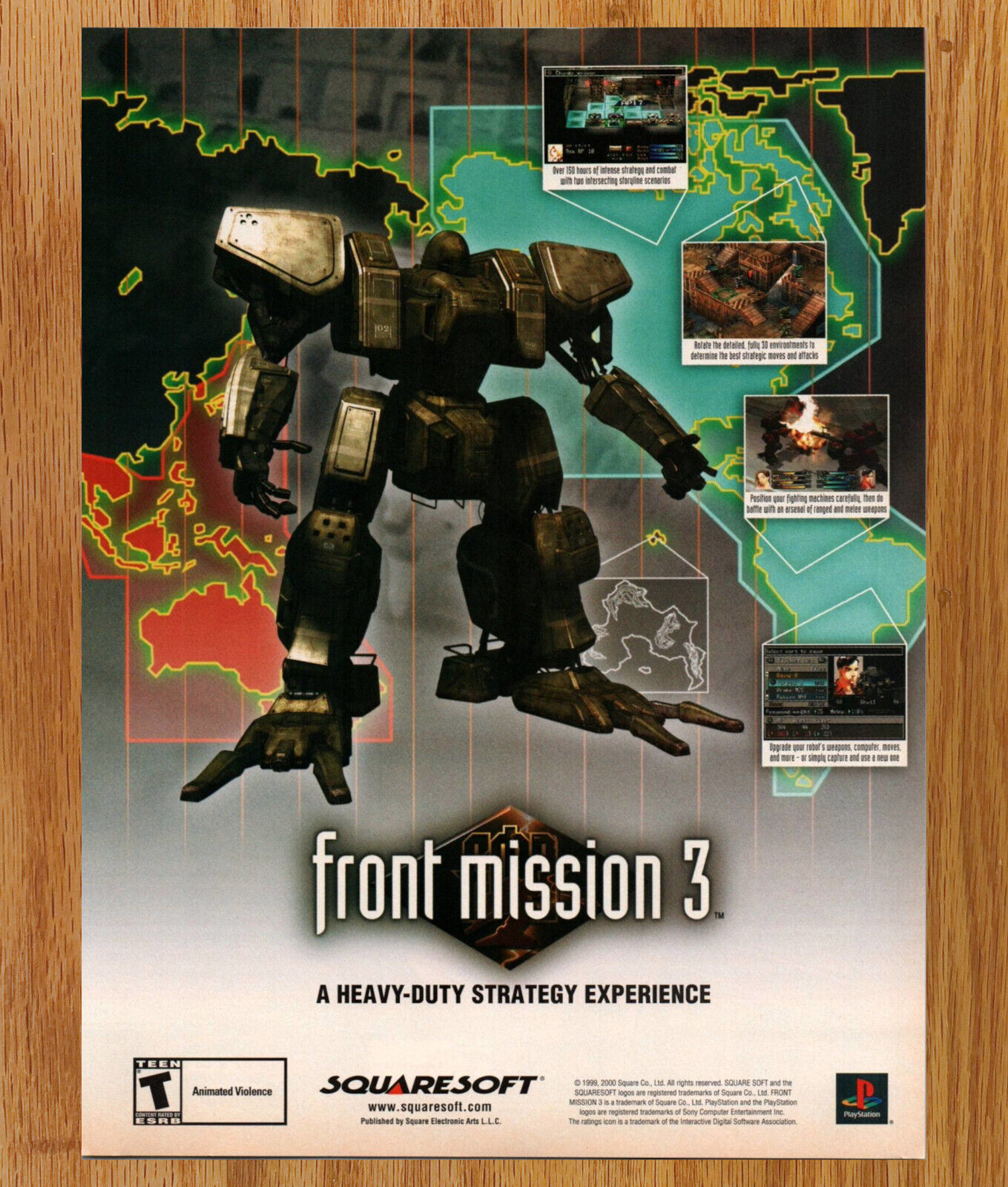 Front Mission 3 Squaresoft Tactical RPG - Video Game Print Ad Poster Promo 2000