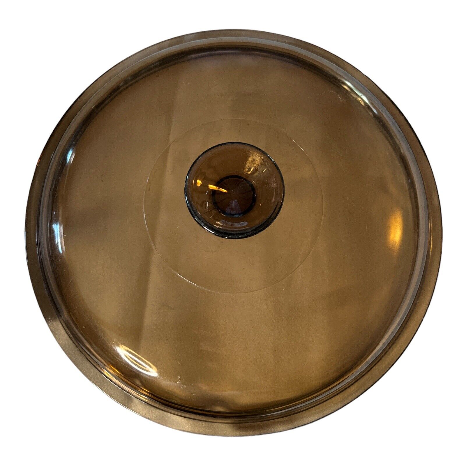 Pyrex Smokey Amber Glass Round Lid 11 inches 36 B