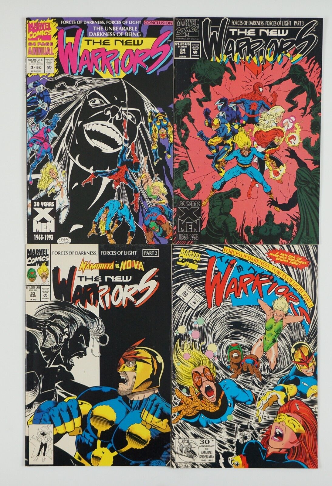 New Warriors: Forces of Darkness, Forces of Light #1-4 complete story 32 33 34 3