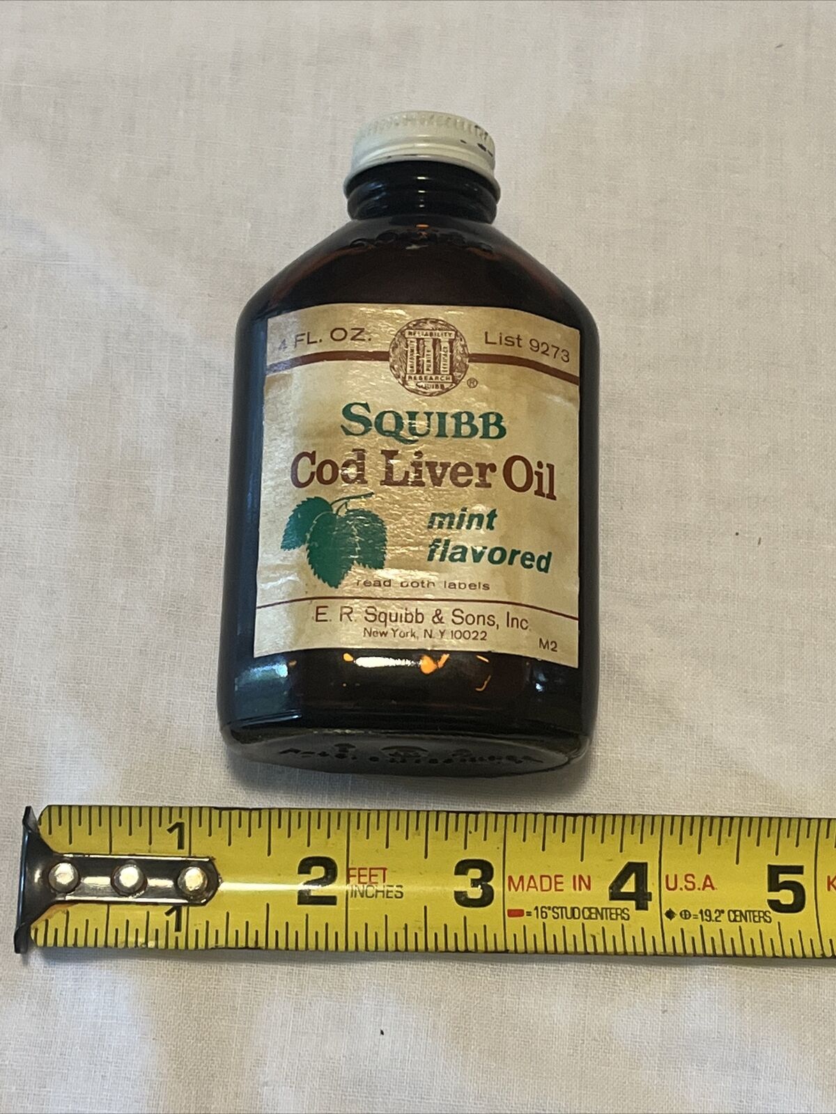 Vintage E R Squibb cod liver oil 