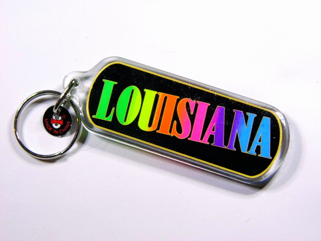 Vintage state of Louisiana colorful keychains A++++