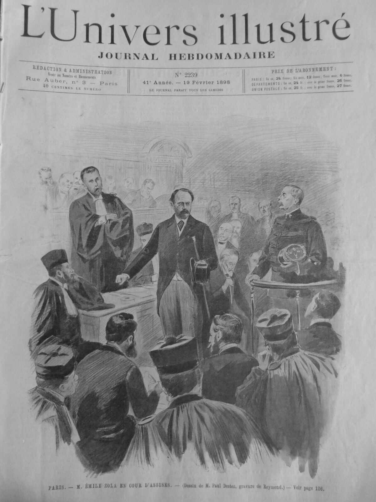 1898 Emile Zola Trial 4 Newspapers