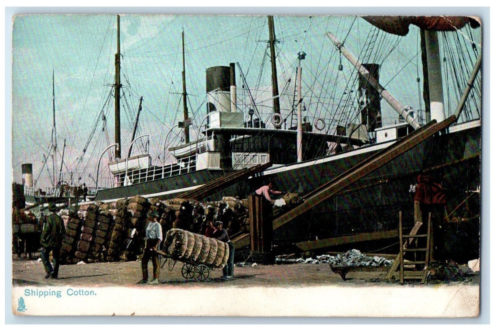 c1910\'s Shipping Cotton New Orleans Louisiana LA Tuck\'s Posted Antique Postcard