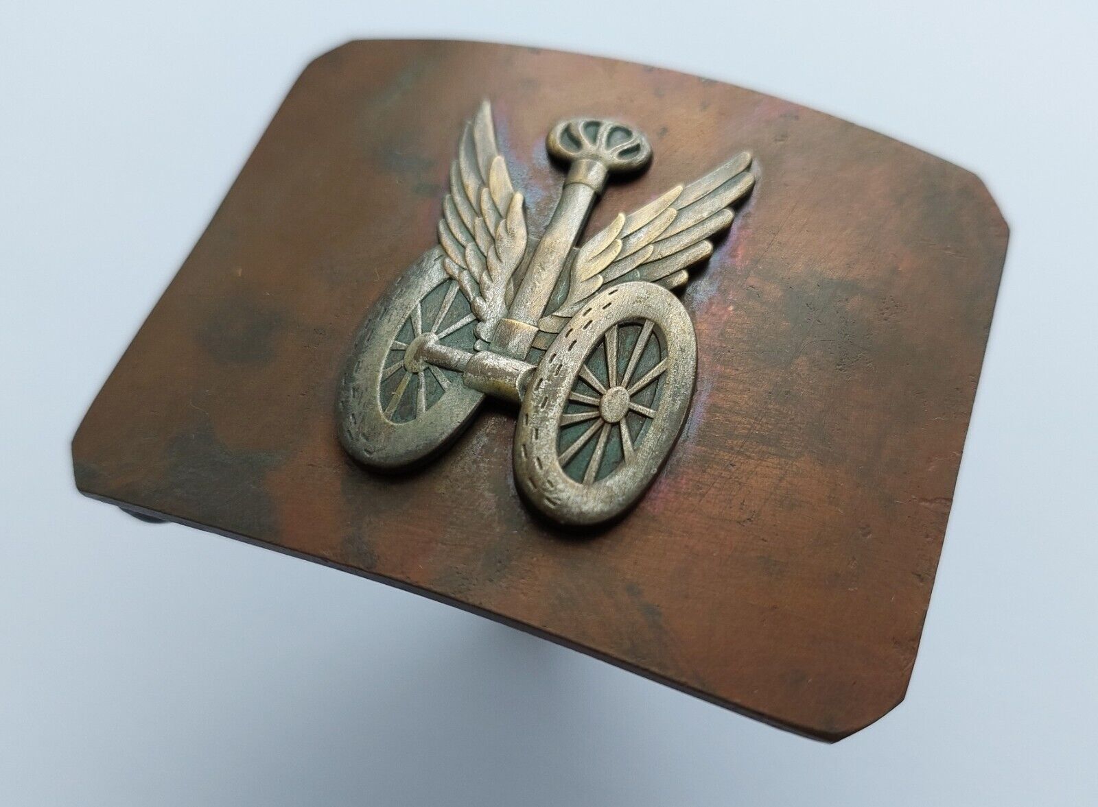 Extremely Rare Russian Belt Buckle WWI WW1 Motor Transport Troops Insignia relic