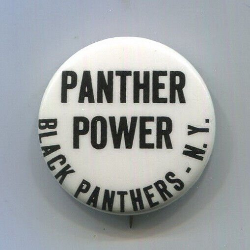 c. 1968 BLACK PANTHER PARTY  NEW YORK Civil Rights Black Power Protest Cause Pin