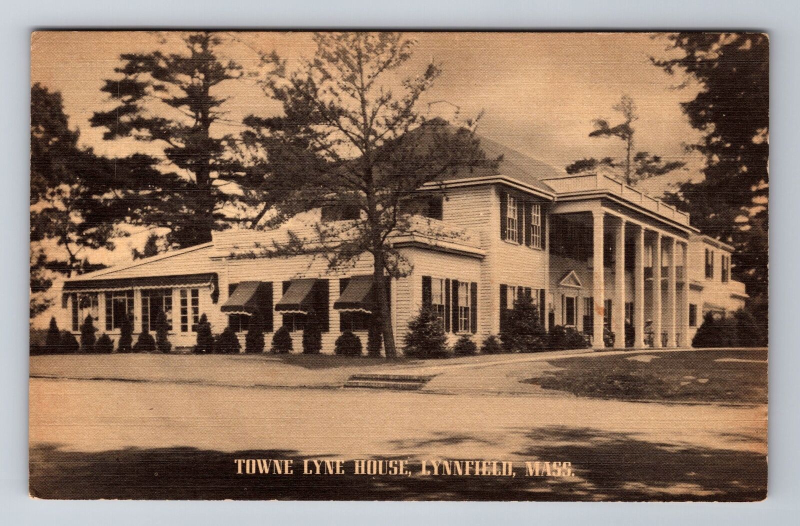 Lynnfield MA-Massachusetts, Towne Lyne House, Advertising, Vintage Postcard