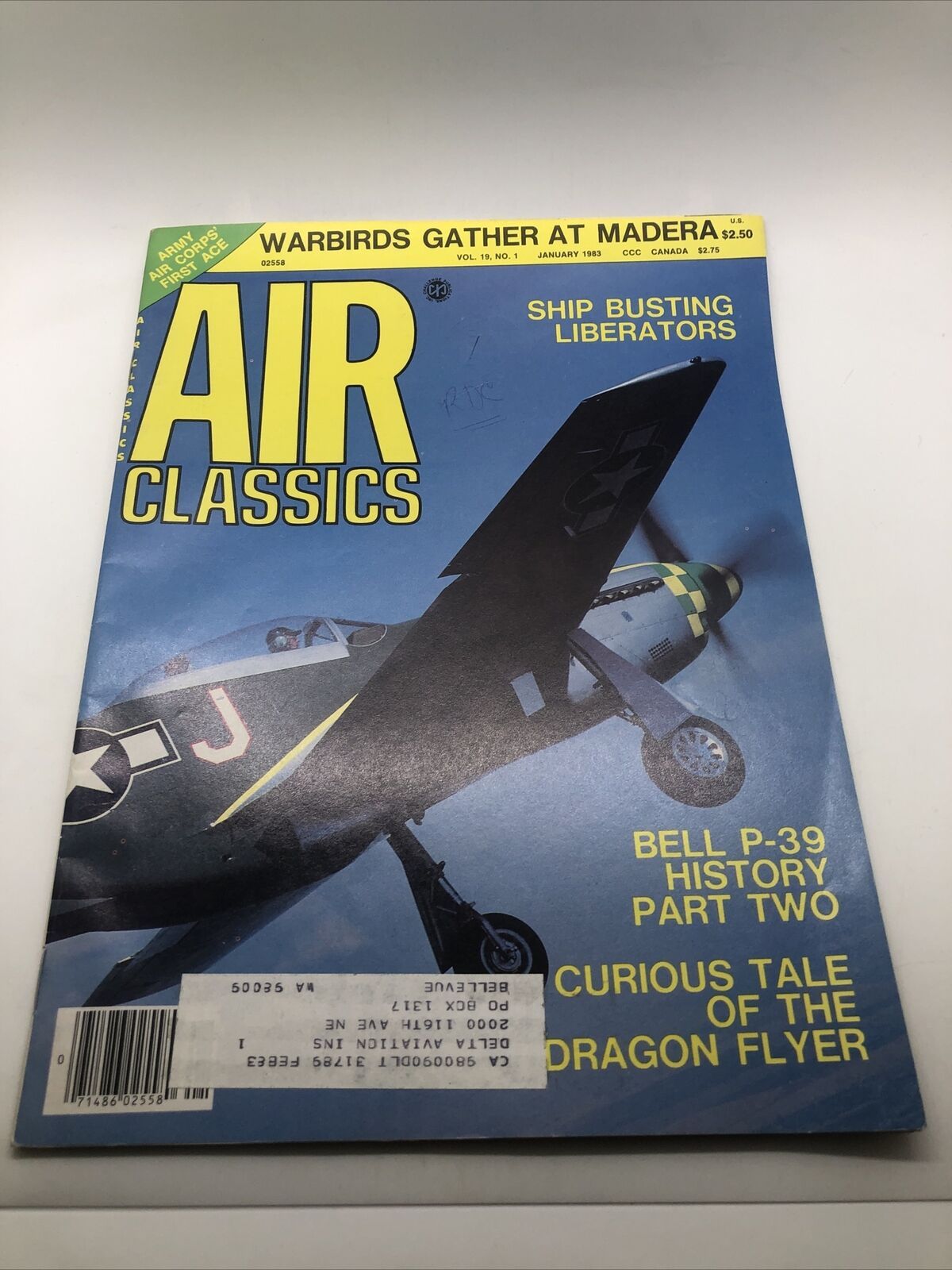 AIR CLASSICS Magazine January 1983; Bell P-39, Dragon Flyer Ching Pao, B-24\'s