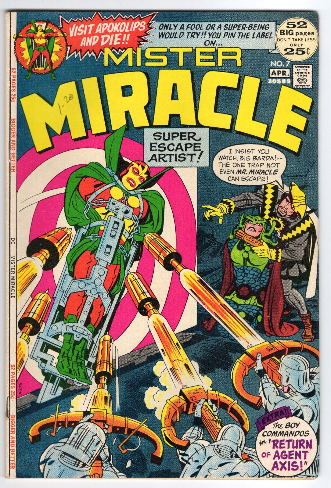 Mister Miracle #7 (1972) - First app of Kanto - Barda cover - Kirby - F/VF