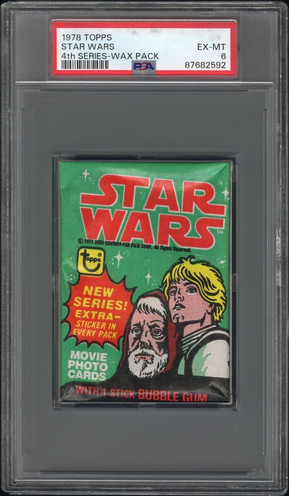 1977-78 Topps Star Wars 4th Series Wax Pack Sealed PSA 6 exmt