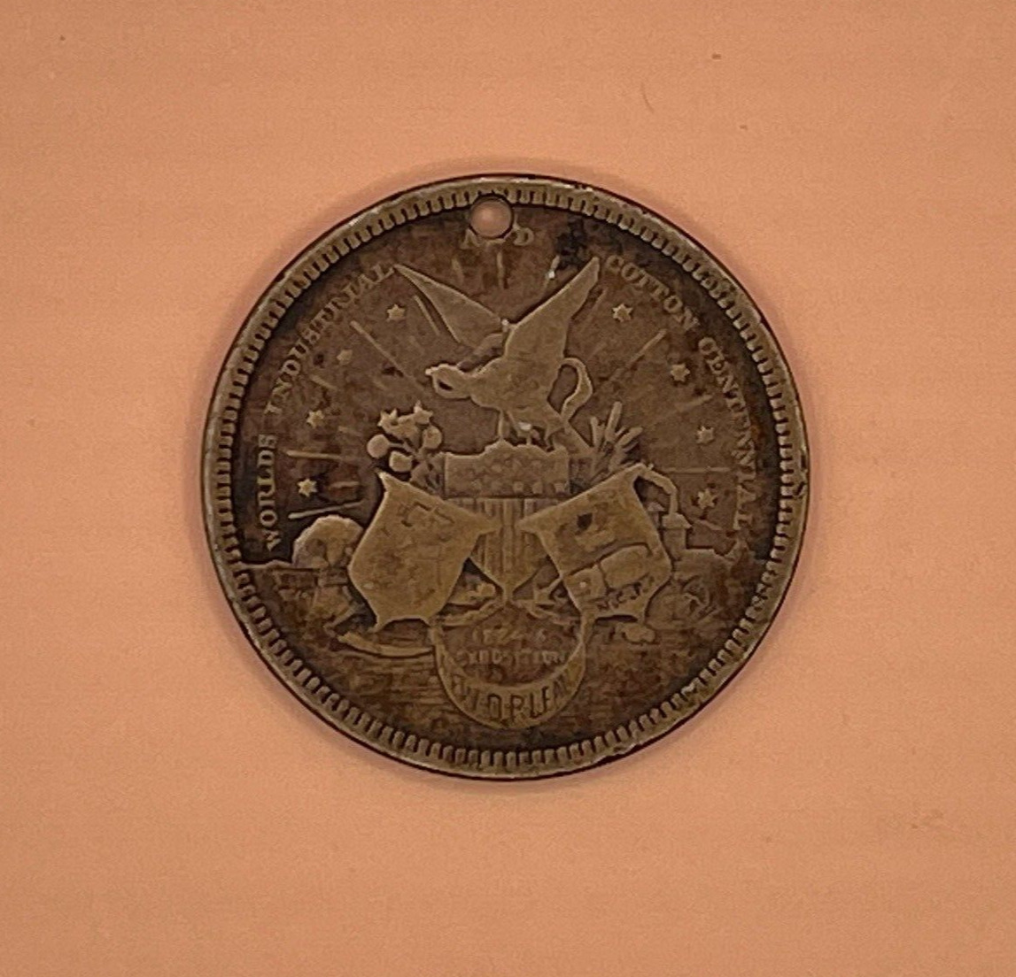 1884 New Orleans Cotton Centennial Exposition Medal 17.5mm