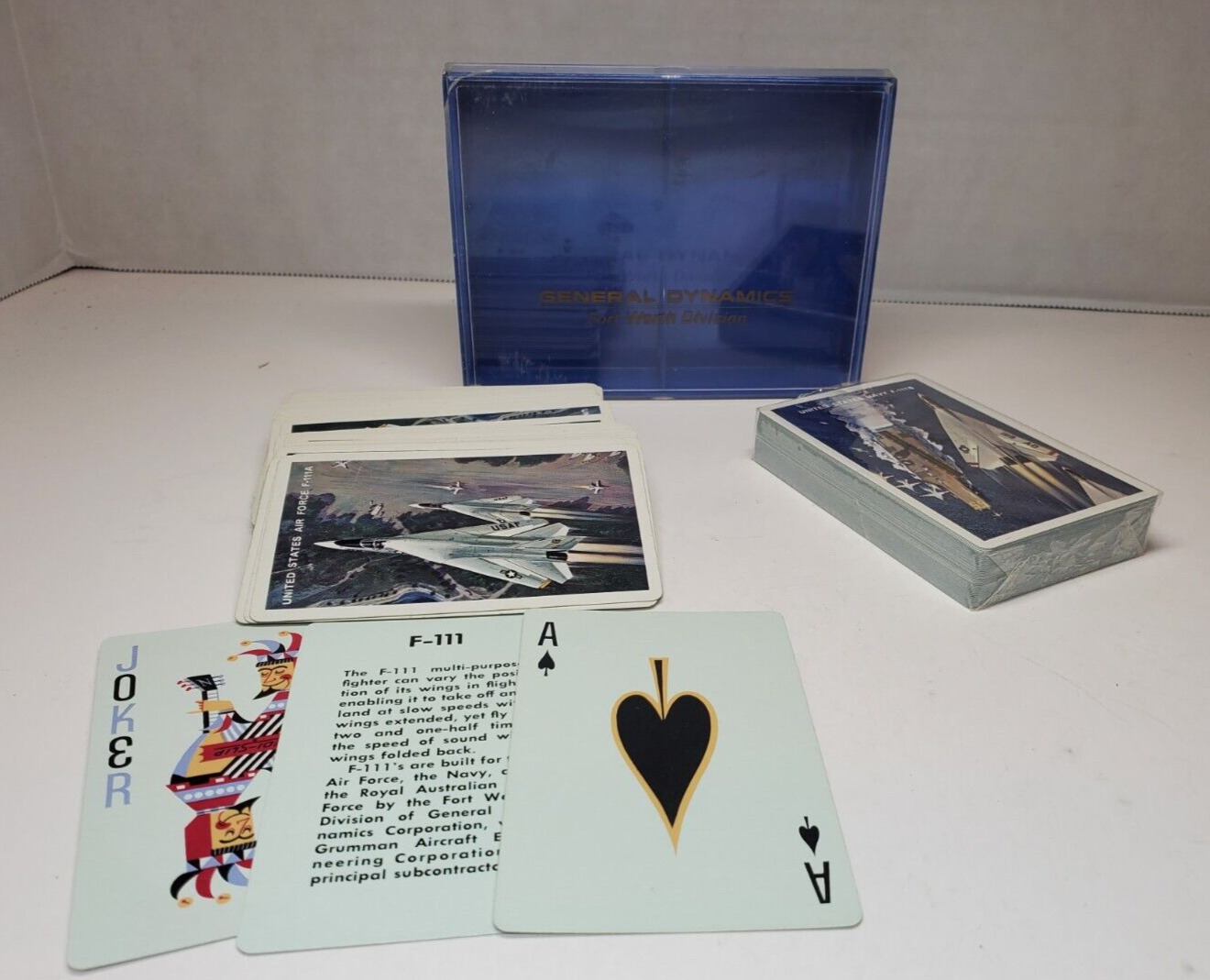 General Dynamics Playing Cards Air Force F-111A Fighter Bomber Craft Journal Vtg
