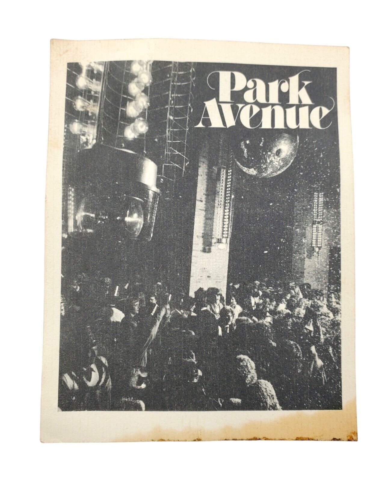 Vintage 1980s Park Avenue Nightclub Bar Advertisement Paper Print Card Milwaukee