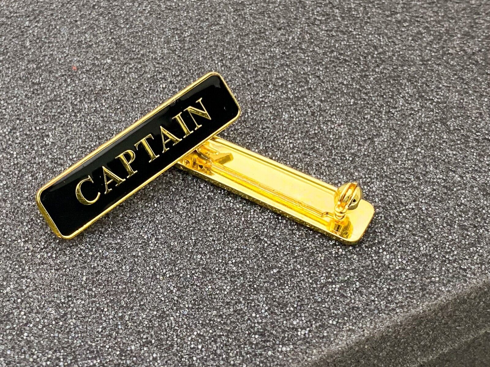Captain rectangle enamel metal School Badge - 5 colours available