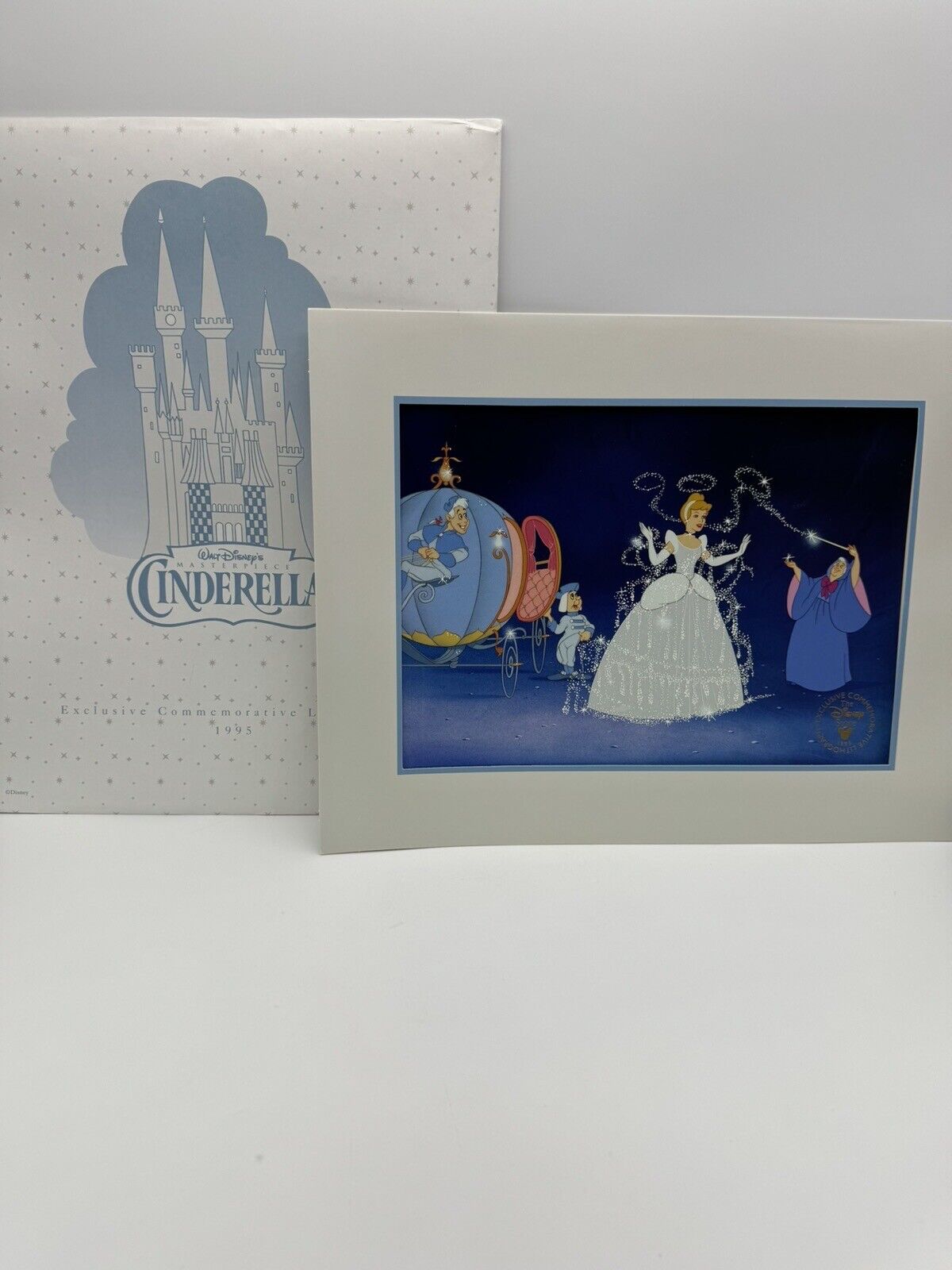 Disney Cinderella Exclusive Commemorative Lithograph Picture Print Vintage 1995
