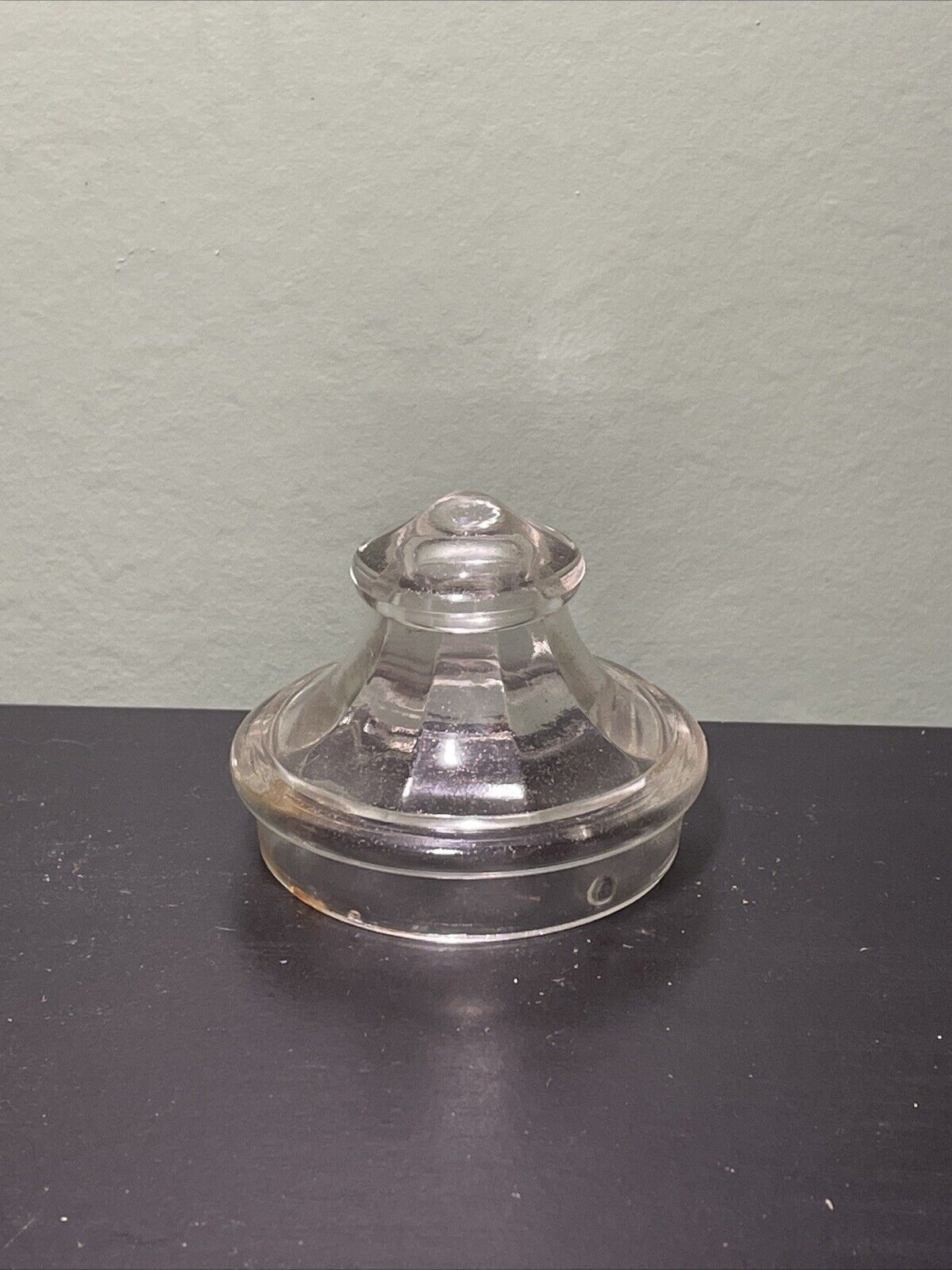 Vintage Small Glass Lid Apothecary Or Candy Dish - 2” Opening - SEE PICTURES